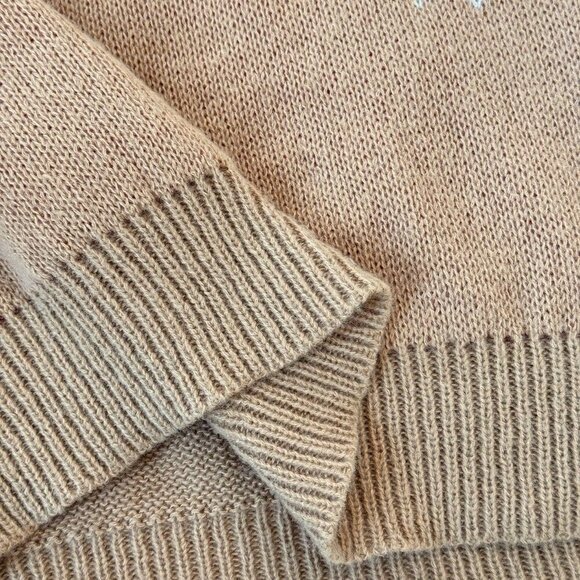 Multicolor Casual Women's Christmas Reindeer Print Lantern Sleeve Sweater Dress - Picture 7 of 7